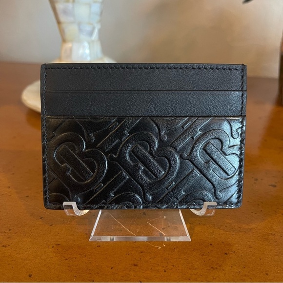 BRAND NEW Burberry Embossed TB Monogram Card Holder - Picture 1 of 3